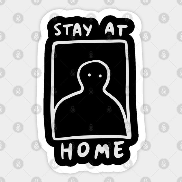 Stay At Home - Social Distancing Quarantine Drawing Sticker by isstgeschichte